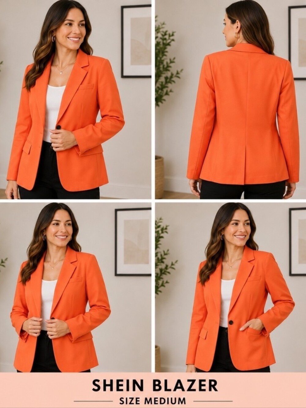 ✨ SHEIN Orange Blazer | Size Medium ✨